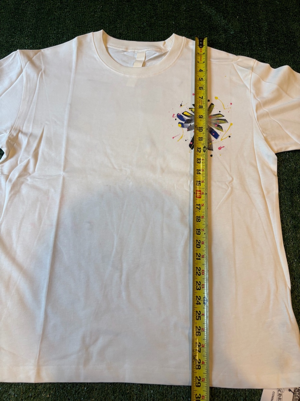 Chrome Hearts White Short-Sleeve Tee with Multicolor Floral Burst - Picture 6 of 11